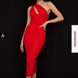 House of CB Valentina Dress. NEW! Color Red